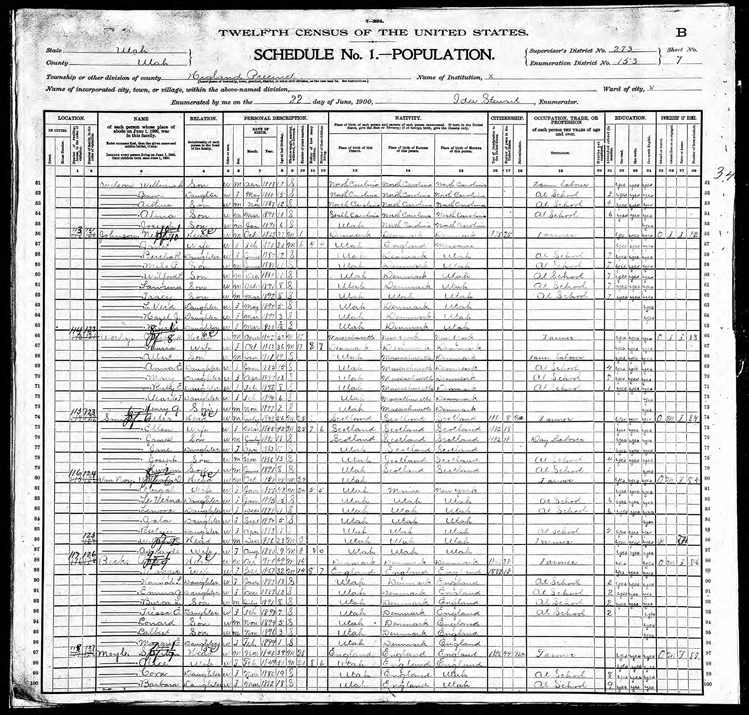 Highland 1900 U.S. Census page 3