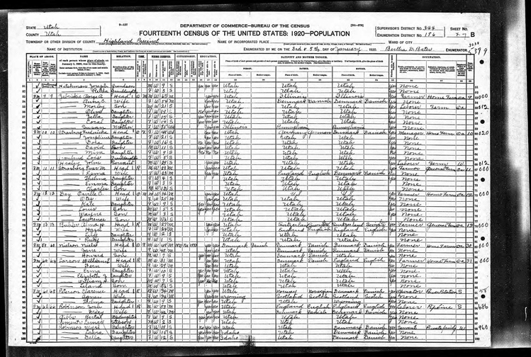 Highland 1920 U.S. Census page 2