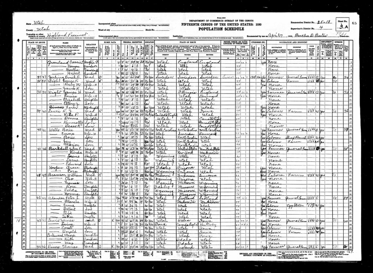 Highland 1930 U.S. Census page 5
