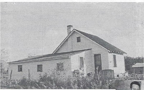 Black and white of Home of Alma and Hazel Buhler