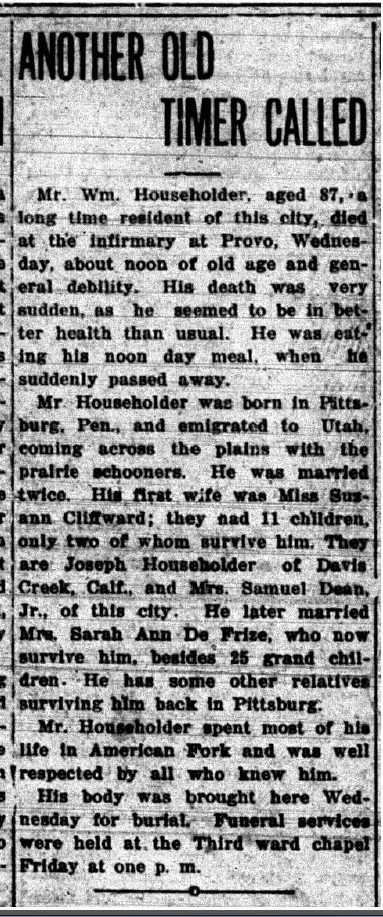 Willaim Householder obituary