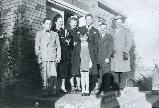 Rodney, Roasamond, and JeNeal Maxfield, Glenna and Herman Buhler, LeGrand Adamson, E.O. Maxfield
