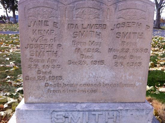 Smith, Joseph, Jane, Ida headstone