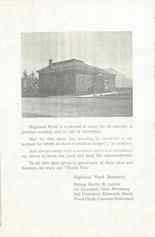 Church dedication 1954-2