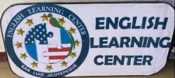 Sign for English Learning Center in San Luis Jilotepeque