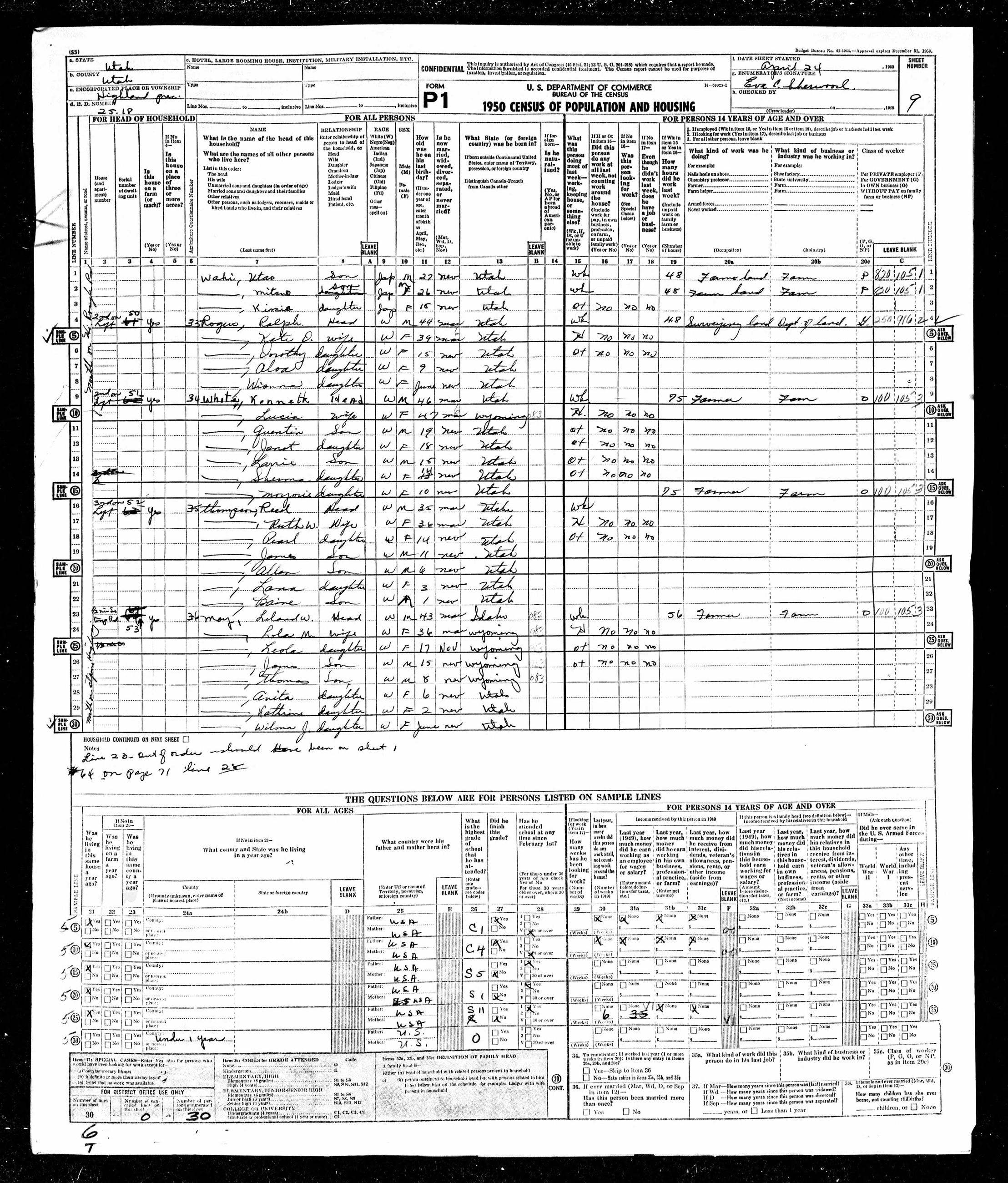 Highland 1950 Census p10
